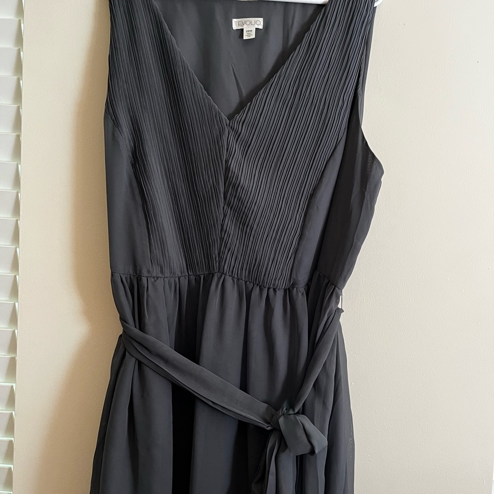 Plus Size Tevolio Grey Bridesmaid Dress